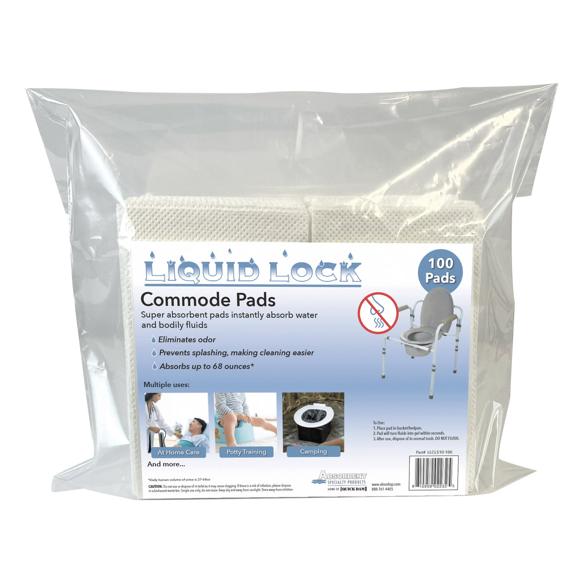 Action Commode Pad Commode Pads (Bedside Commodes, Bedpans & Potty Training) – Absorbent ...